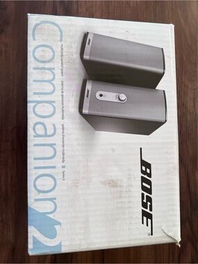 Bose Silver and Black Compact Desktop Speakers
